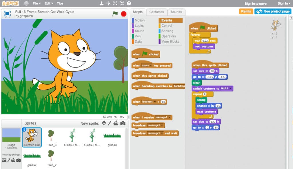 Scratch 2.0 Interface | Saturday Kids Blog
